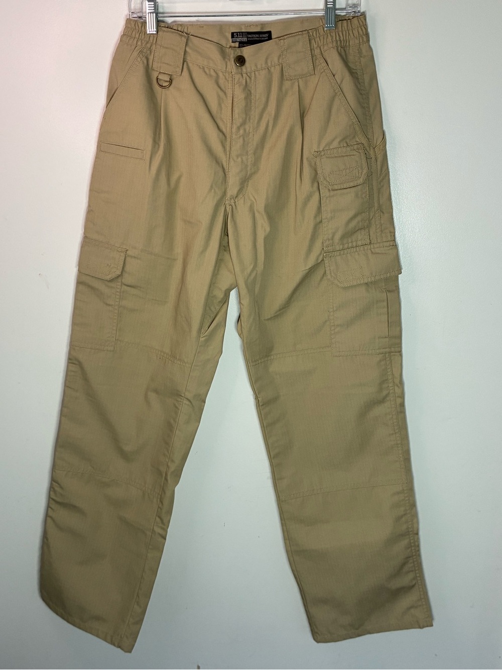 5.11 Tactical Men's Tan Cargo Pants - Multi-Pocket Tactical Utility 30x32